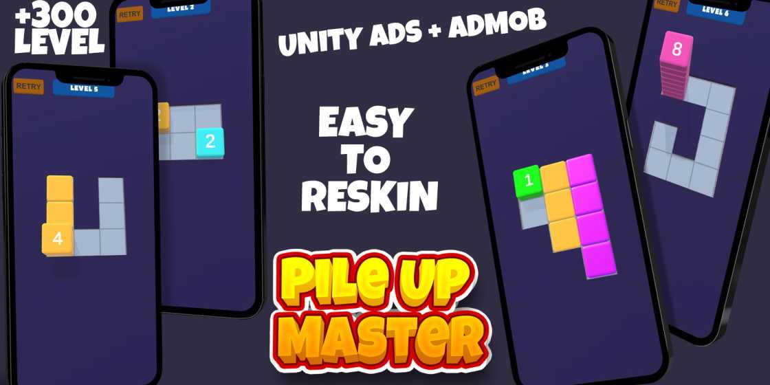 Pile Up Master Puzzle Game Unity Source Code