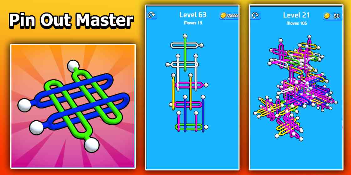 Pin Out Master 3D Game Unity Source Code