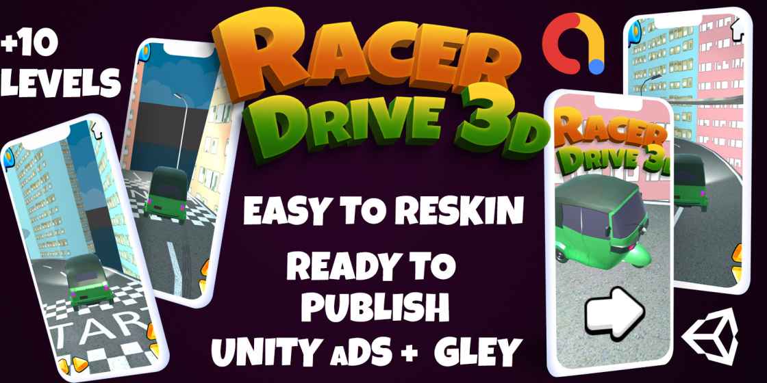 Racer Drive 3D Unity Source Code