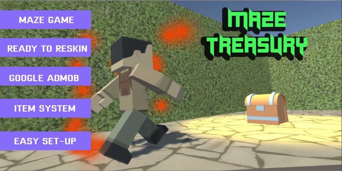 Random Generated Maze Treasury Unity Source Code