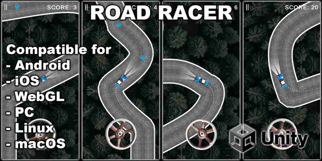 Road Racer Street Driving Unity Source Code