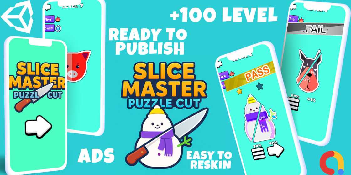 Slice Master Puzzle Game Unity Source Code