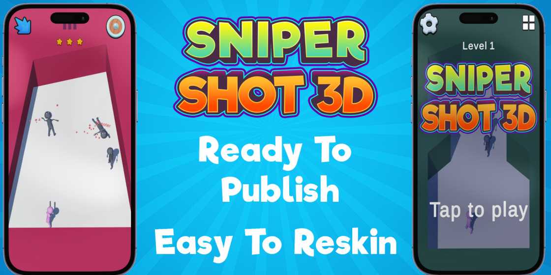 Sniper Shot 3D Puzzle Game Unity Source Code
