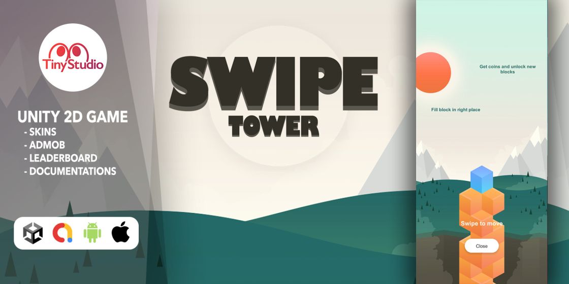 Swipe Tower Game Unity Source Code