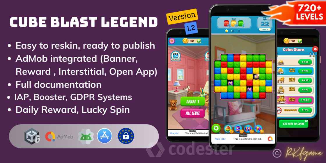 Toy Cube Blast Legend Unity Source Code