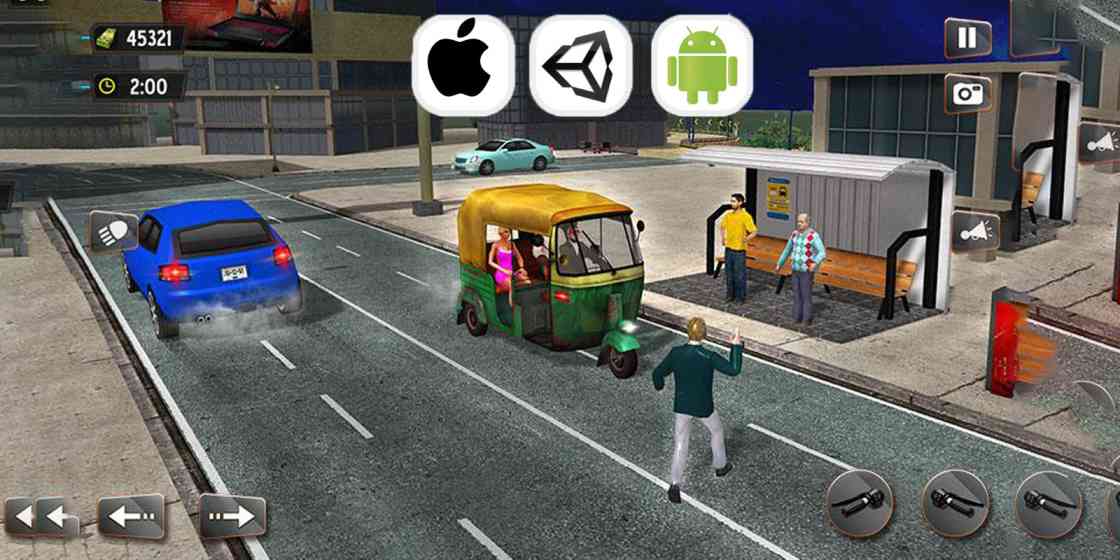 Tuk Tuk Rickshaw Auto Driving simulator Unity Source Code