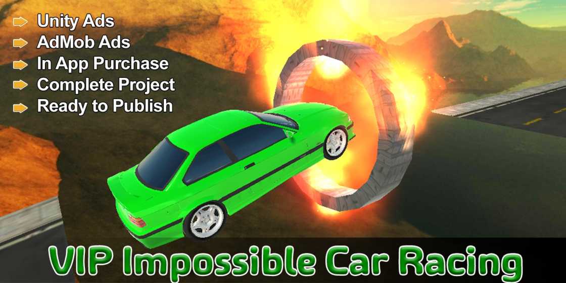 VIP Impossible Car Racing Unity Source Code