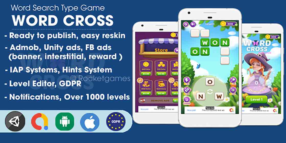 Word Cross Game Unity Source Code