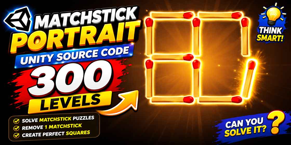 matchstick portrait puzzle game unity source code