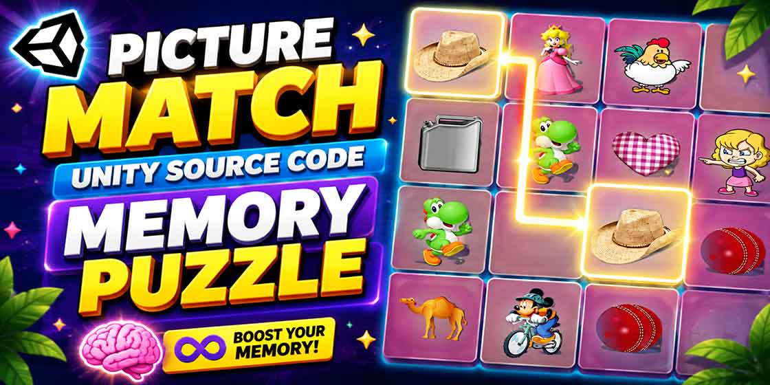 picture match memory game unity source code