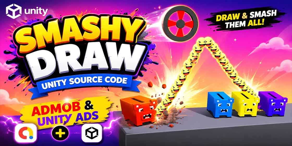 smashy draw puzzle game unity source code